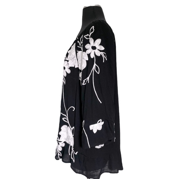 Embroidered Peasant Top - Picture 7 of 9